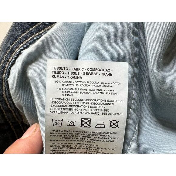 Armani Exchange J16 Straight Stretch Jeans Mens Size 38x29 Dark Blue Denim AX - Picture 12 of 12